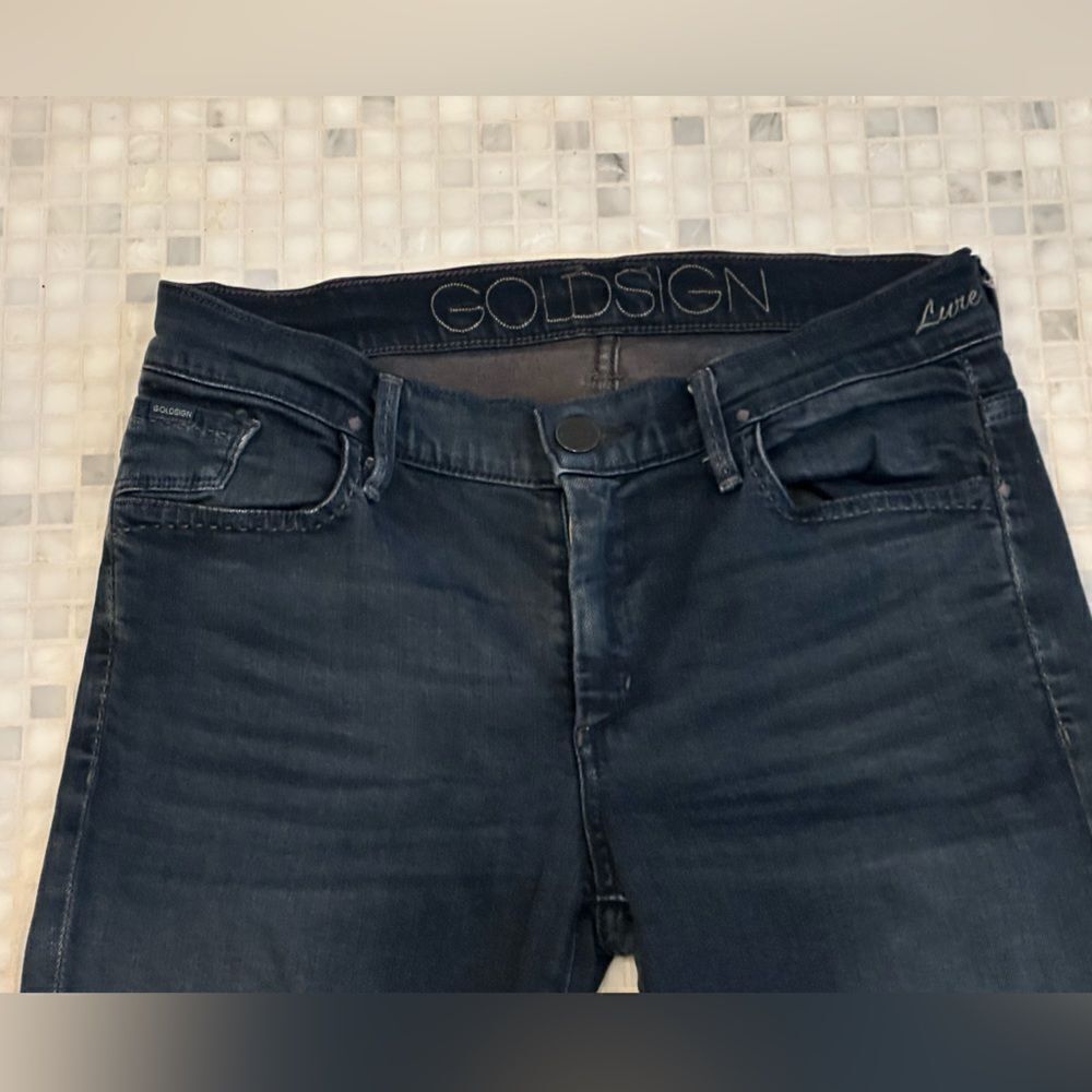 Goldsign Lure Dark Blue Wash Skinny Jeans